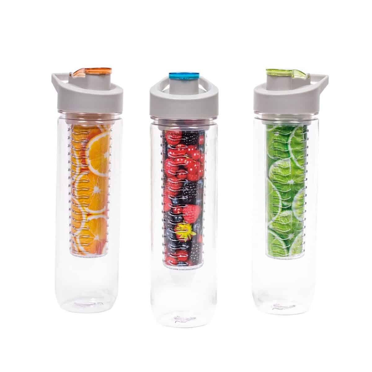 Butelki z logo – butelka sportowa 800 ml air gifts | frank V4899_1 1. Butelki z wkładkami owocowymi do napojów, stylowe i praktyczne gadżety promocyjne.