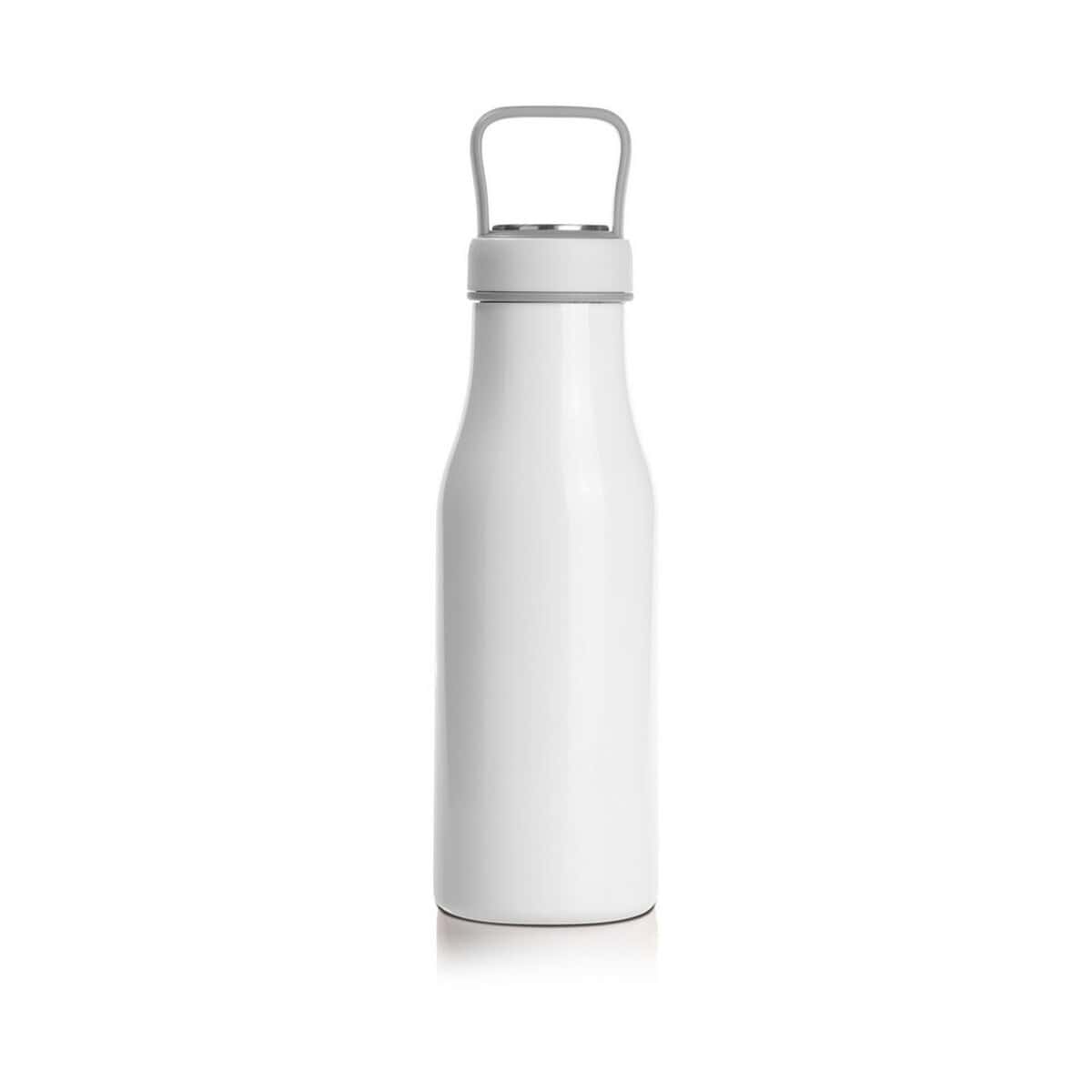 Butelki z logo – butelka termiczna 500 ml air gifts, pojemnik w zakrętce | jessica V0850-02_AAA01 Butelka termiczna na gadżety reklamowe, personalizowana, nude kolor, idealna na prezent.