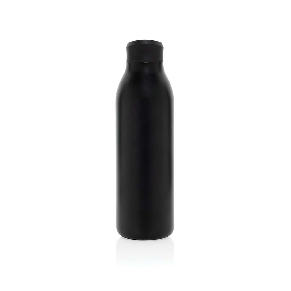 Butelki z logo – butelka termiczna 600 ml avira alok P438.0901__B_4 1. Czarna stalowa butelka termiczna na wodę, 500ml, próżniowa, elegancka.