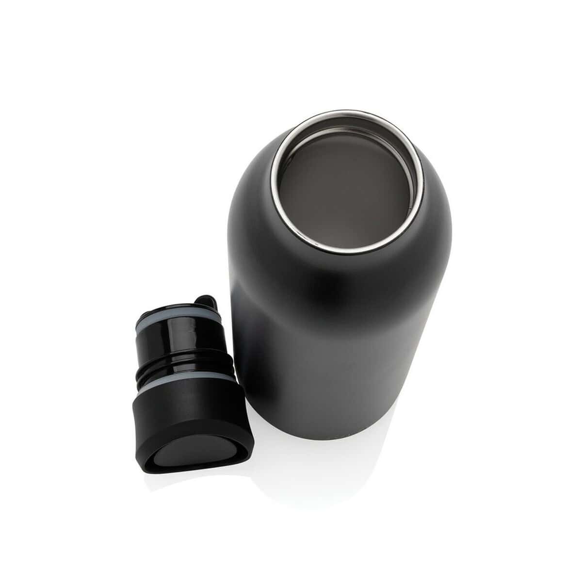 Butelki z logo – butelka termiczna 600 ml avira alok P438.0901__B_5 1. Butelka termiczna czarna z logo, idealna na prezent firmowy i gadżet reklamowy.