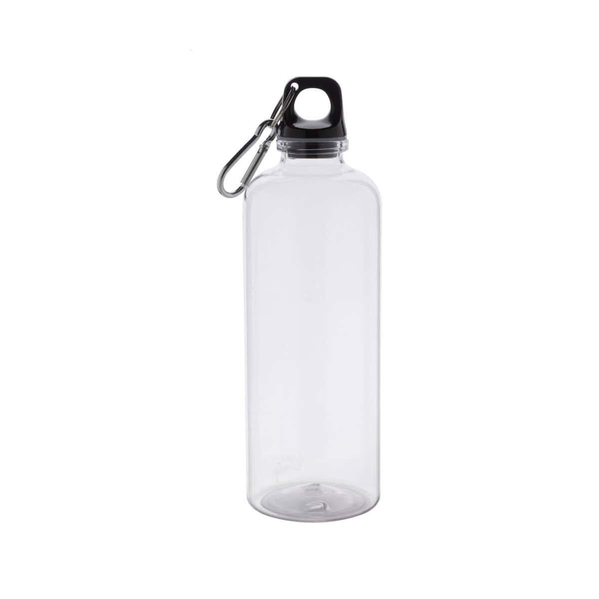 Butelki z logo – repetto butelka rpet AP800600-01 Odtwarzacz wodny z karabińczykiem i czarną nakrętką, idealny gadżet promocyjny.