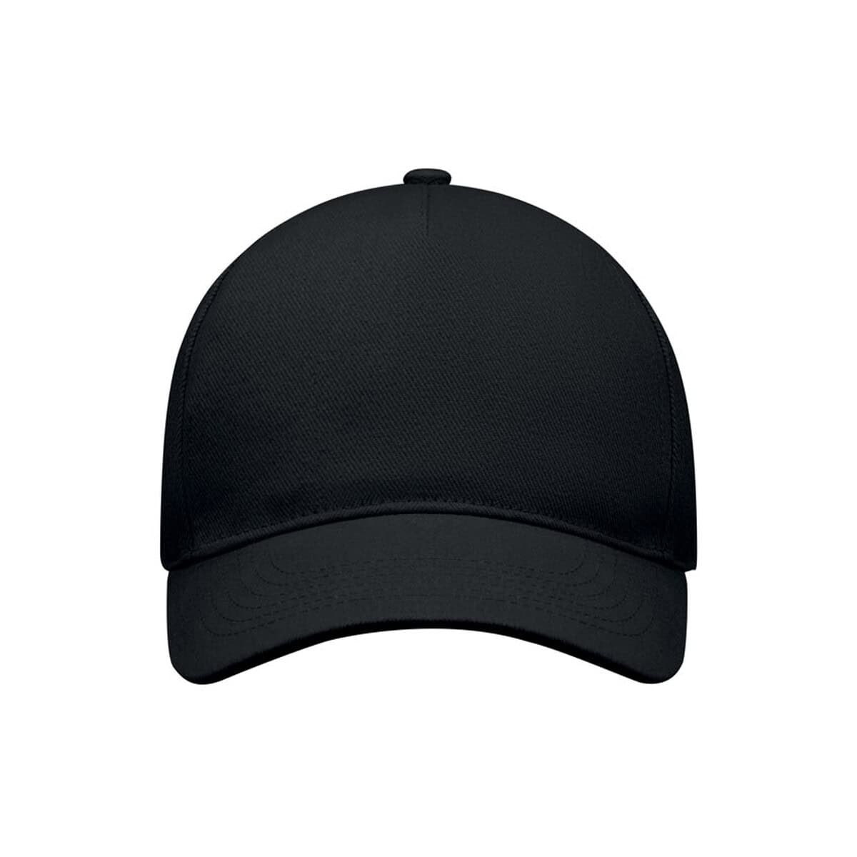 Czapki z logo – czapka z daszkiem 5-panelowa singa mo6875-03-top Czarna czapka z daszkiem, idealna na gadżety promocyjne i wydarzenia.