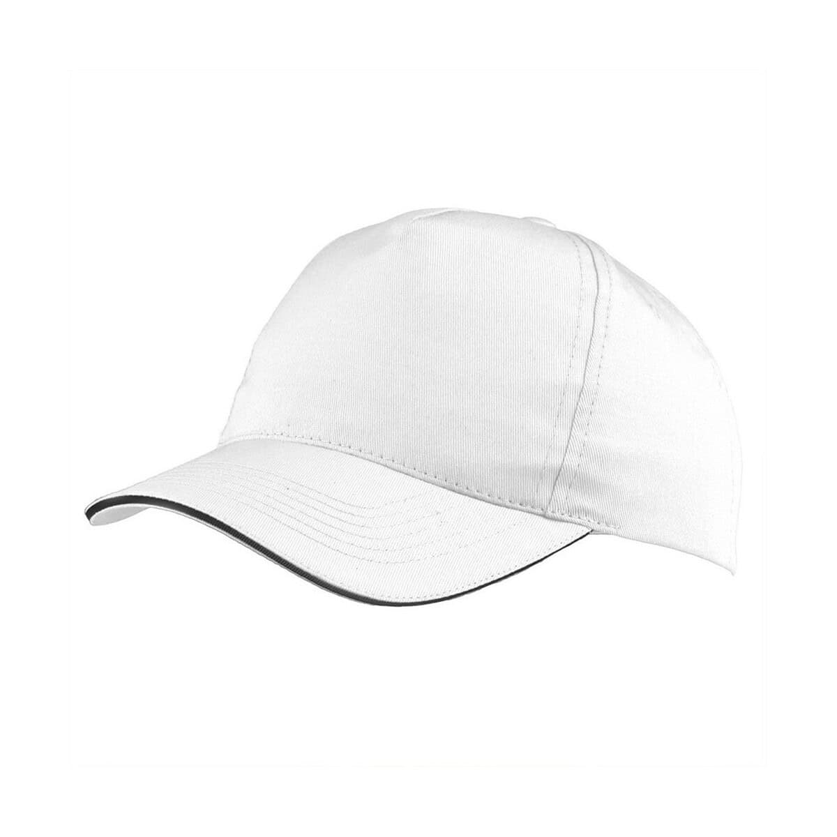 Czapki z logo – czapka z daszkiem | joe V7183-02_AAA01 Biała czapka z nadrukiem, personalizowane gadżety reklamowe, upominki promocyjne.