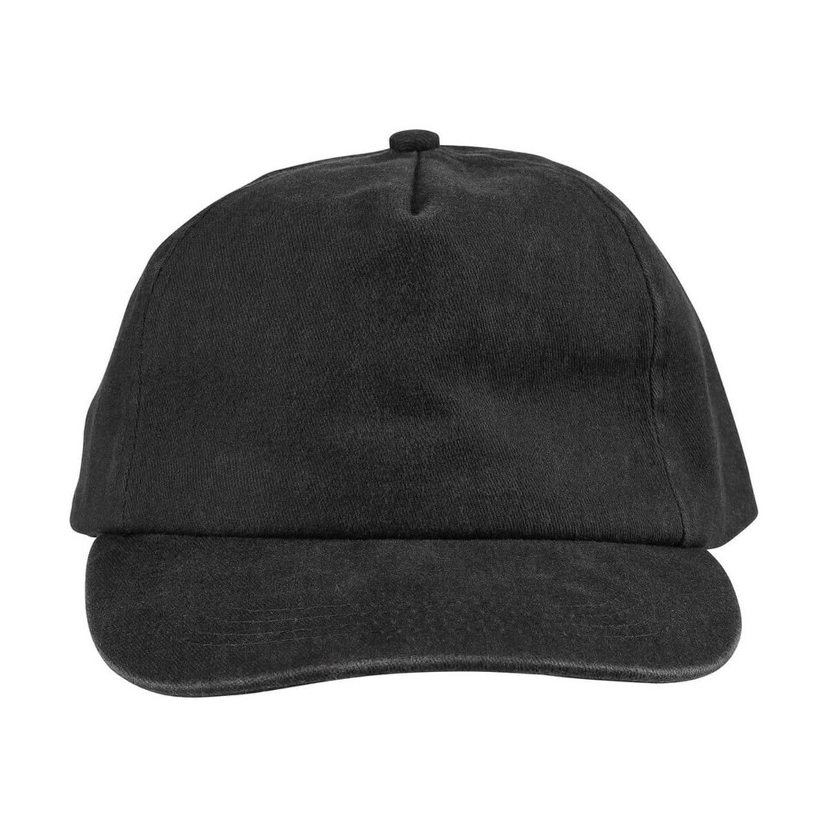 Czapki z logo – czapka z daszkiem z bawełny 240 gsm VA896-03_AAB01 Czarna czapka z daszkiem na gadżety reklamowe i promocyjne.