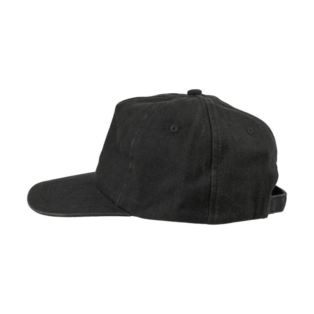 Czapki z logo – czapka z daszkiem z bawełny 240 gsm VA896-03_ISD01 Czarna czapka snapback z wysokim-brzuchem, modne akcesorium na co dzień.