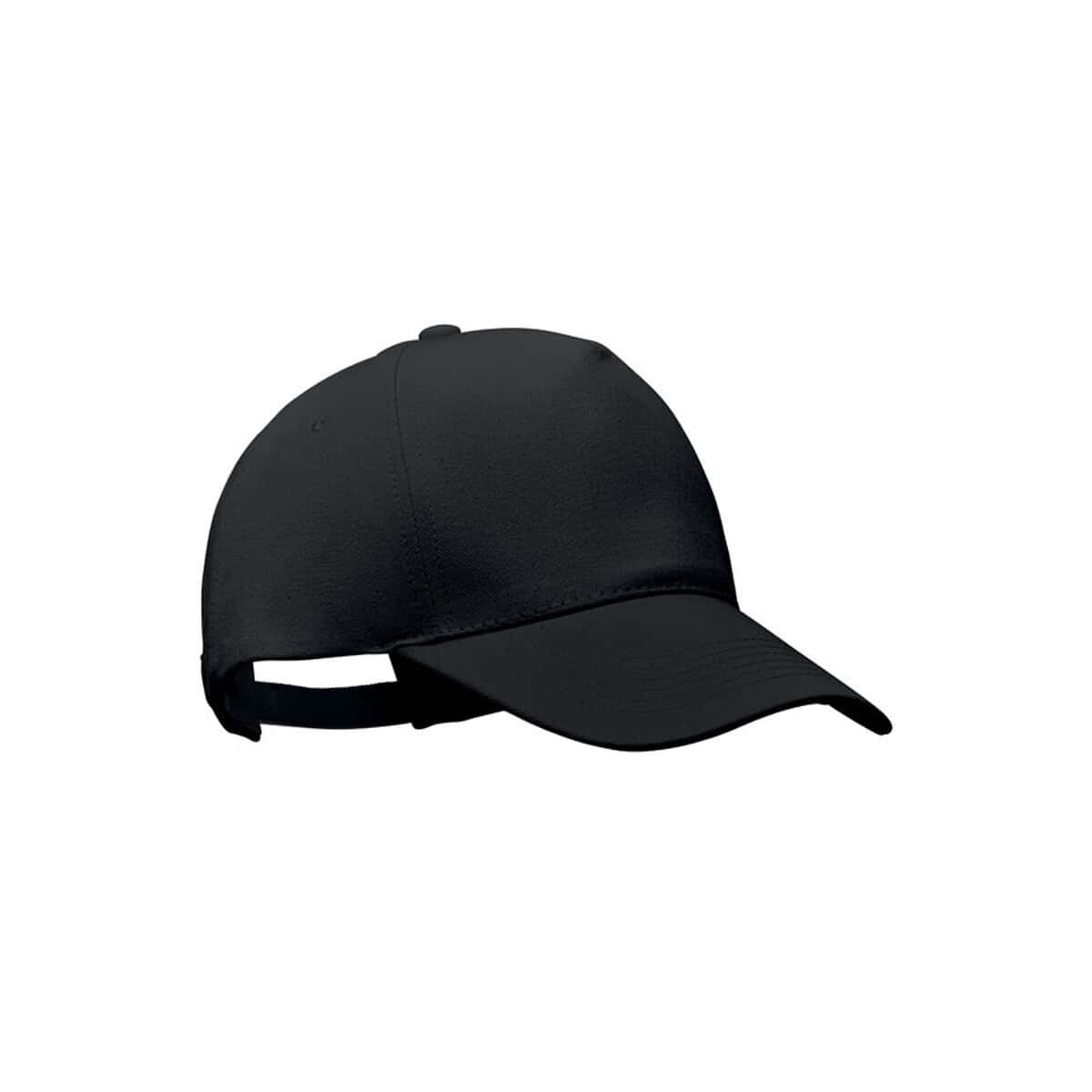 Czapki z logo – czapka z daszkiem,bawełna org. bicca cap mo6432-03 Czarna czapka z daszkiem, idealna na gadżety promocyjne i personalizację.