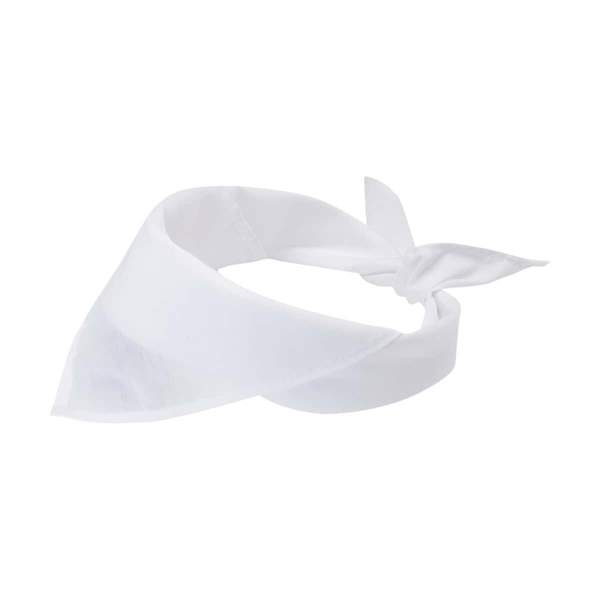 Biała apaszka lub bandana na głowę do personalizacji lub prezentu.