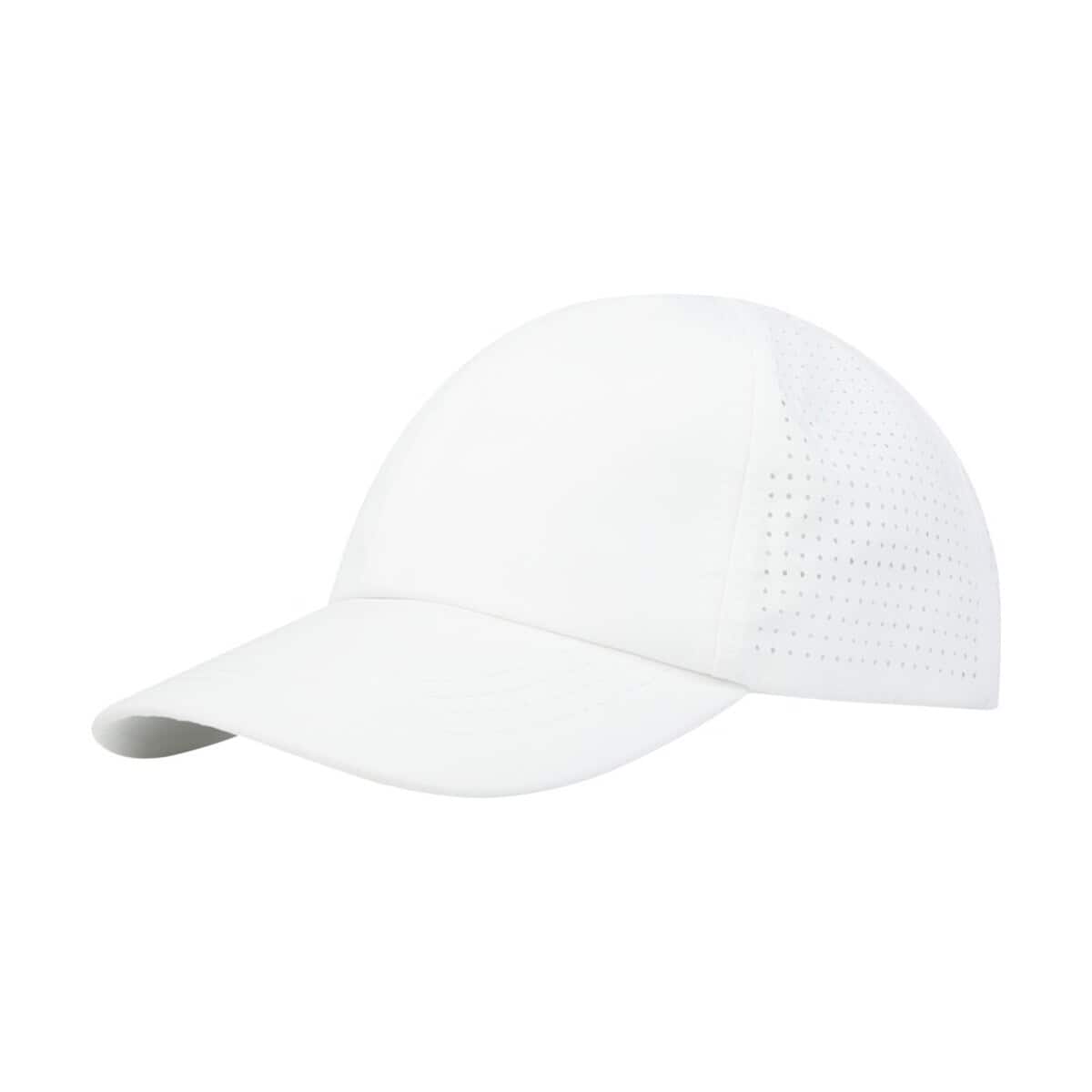 Biała czapka z siatką na wiosenny sport i codzienne użytkowanie.