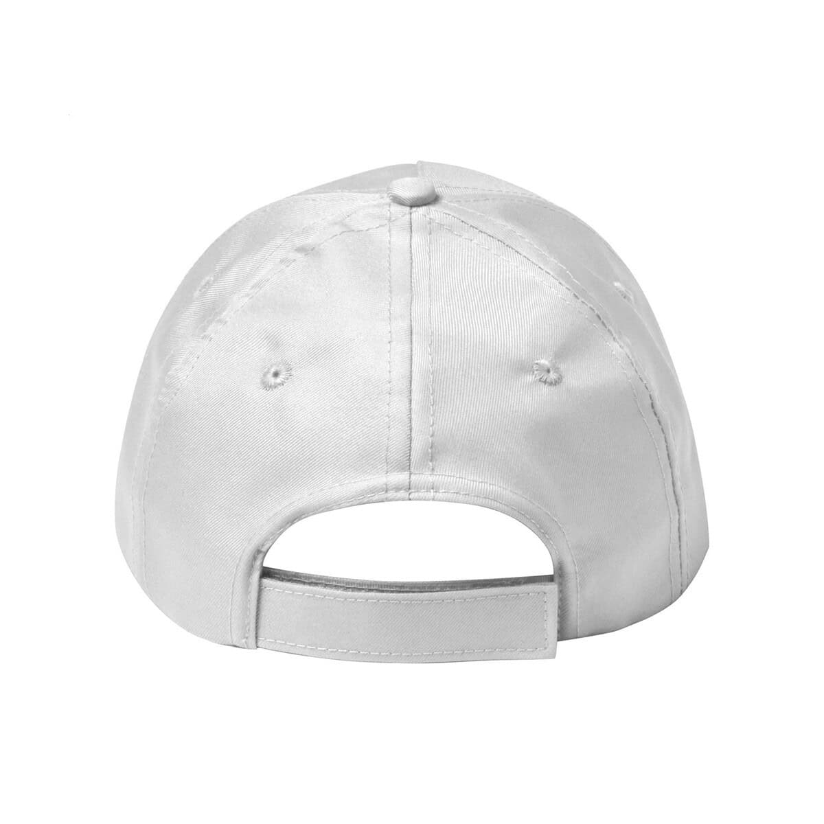 Czapki z logo – mincap dziecięca czapka z daszkiem AP781298-01__A 1. Czapka z daszkiem polo bawełniana, biała, z regulacją, idealna na lato i reklamę.