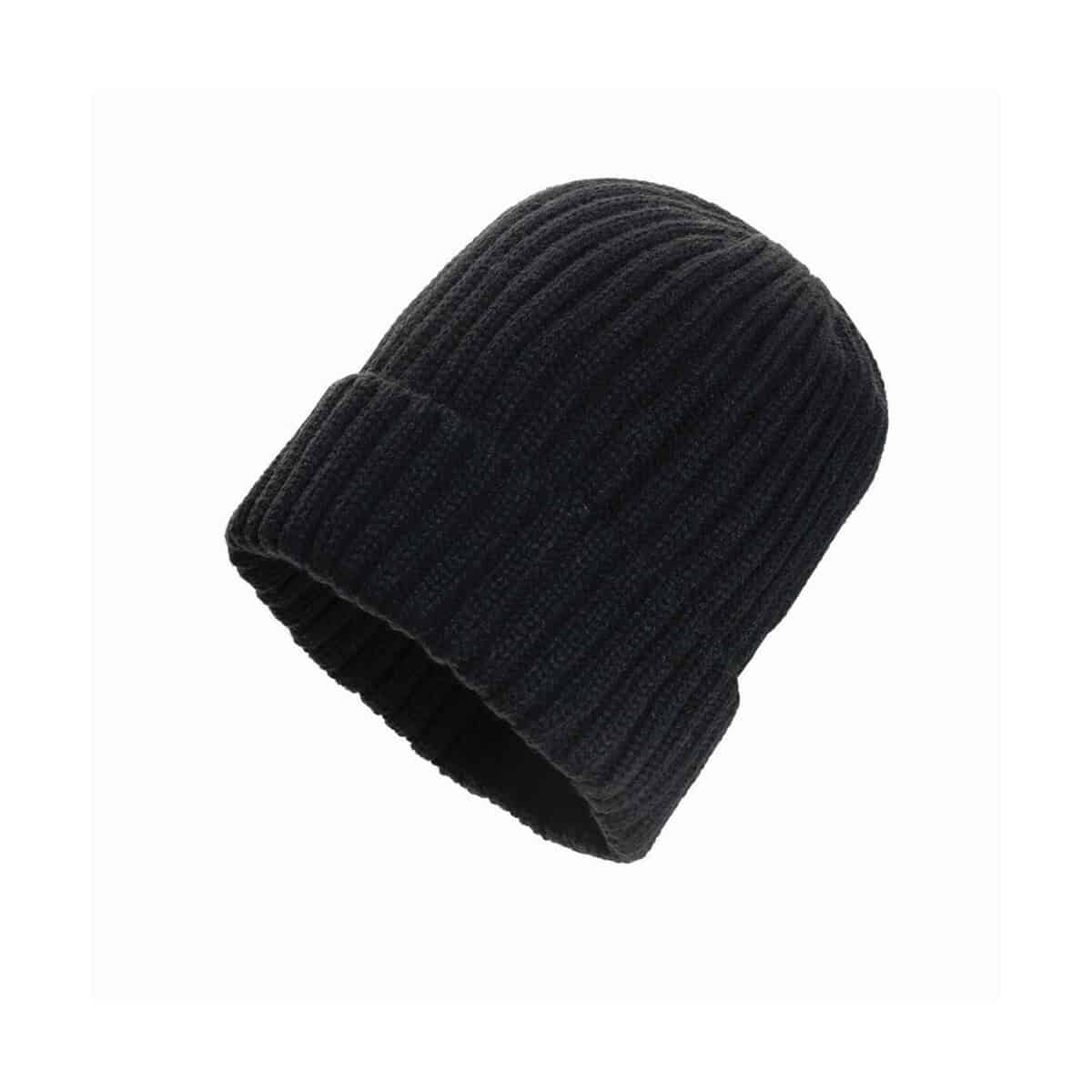 Czapka zimowa z dzianiny, idealna na chłodne dni, personalizowana z nadrukiem lub logo.