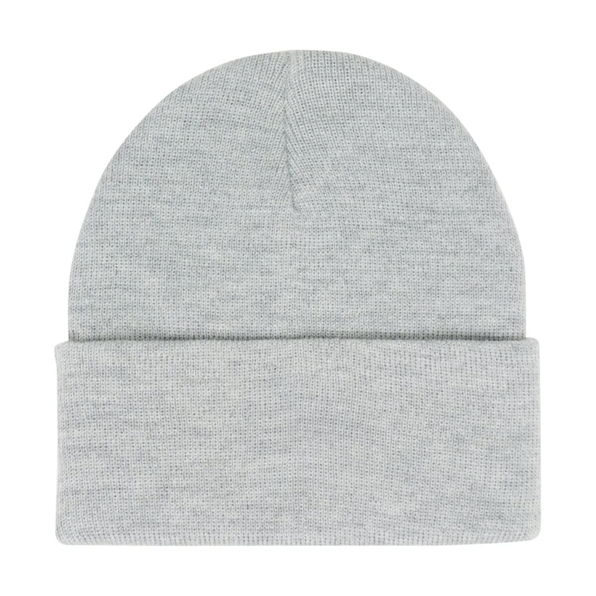 Czapki zimowe z logo – herschel elmer czapka typu beanie 3754780_b1 Czapka zimowa z dzianiny, unisex, szara, na chłodne dni.