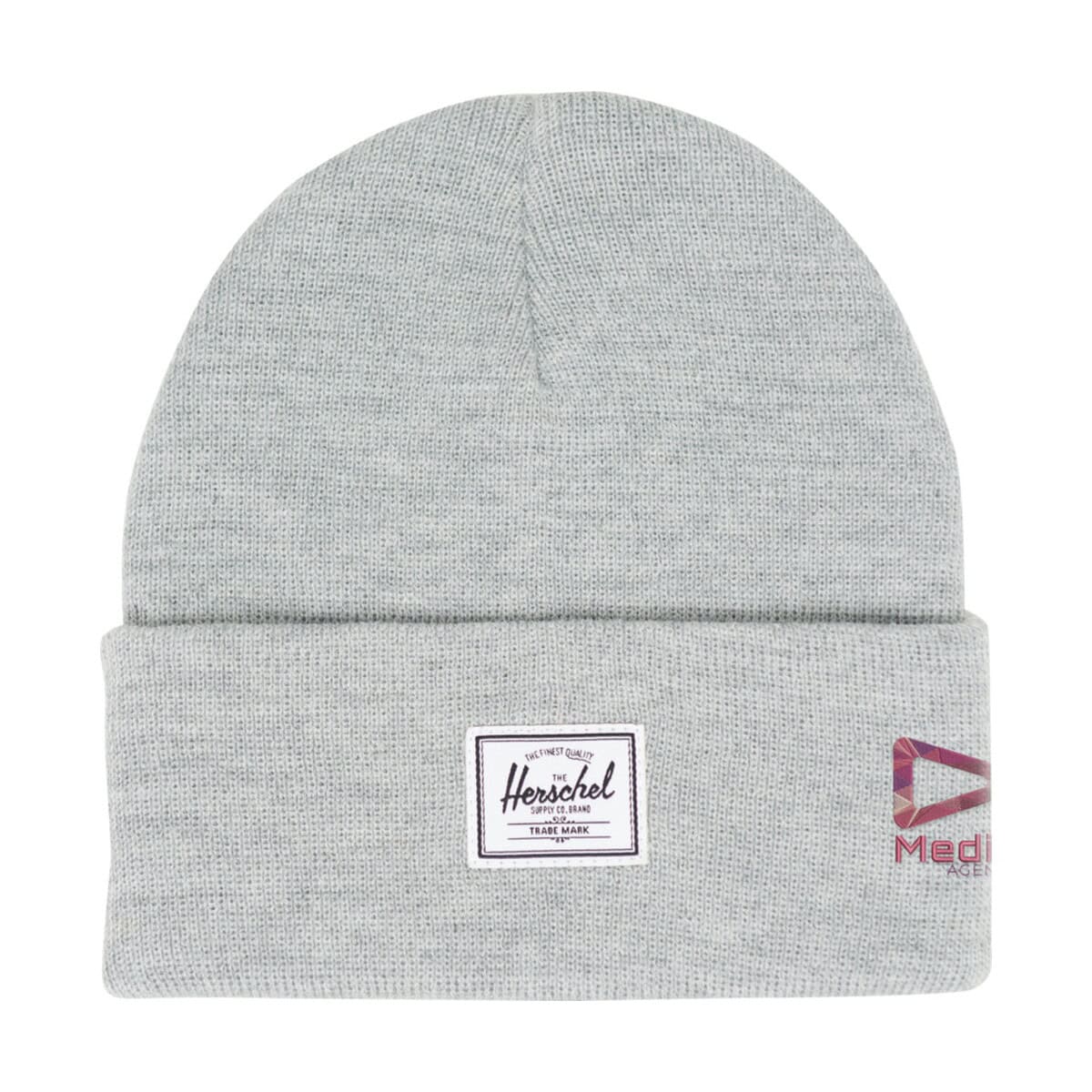 Czapki zimowe z logo – herschel elmer czapka typu beanie 3754780_eb_y1 Czapka zimowa damska szara z logo Herschel, ocieplona i modna.