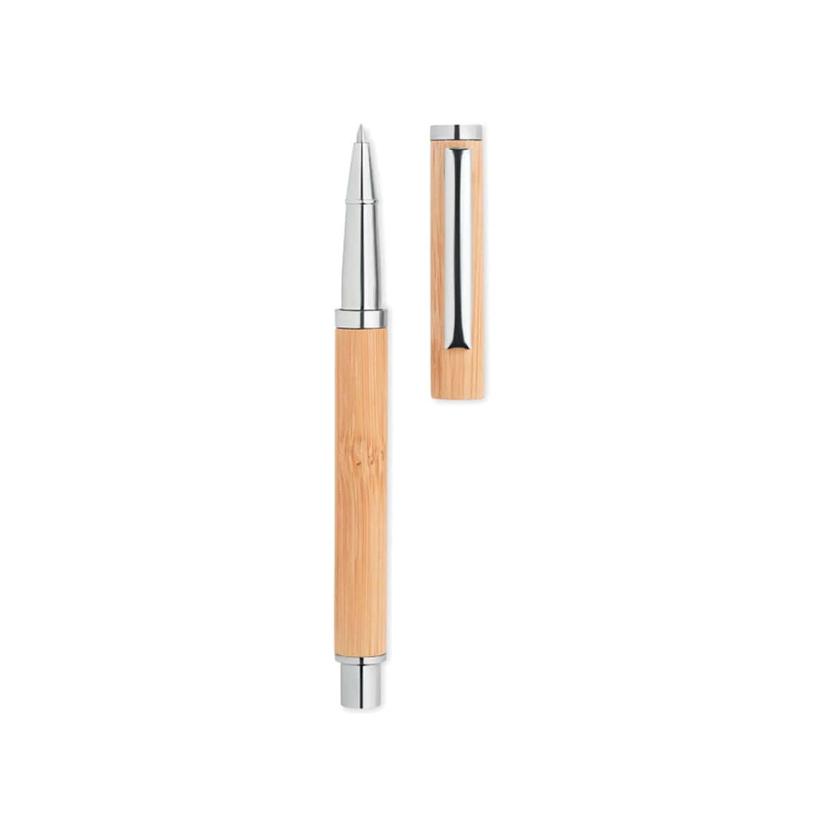 Ołówek z drewnianą obudową i metalowym wkładem, idealny do grawerowania i personalizacji gadżetów.