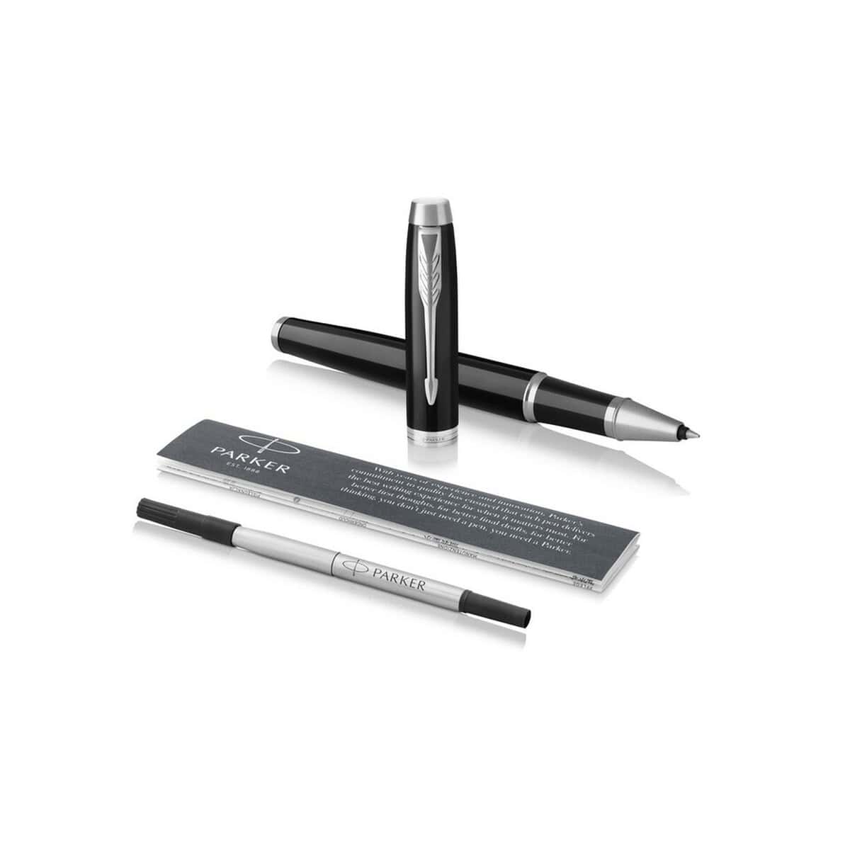 Długopisy metalowe z logo – długopis kulkowy parker im VA814-03_AAA03 Elegancki zestaw długopisów i notesów z logo Parker, idealny na prezent lub do biura.