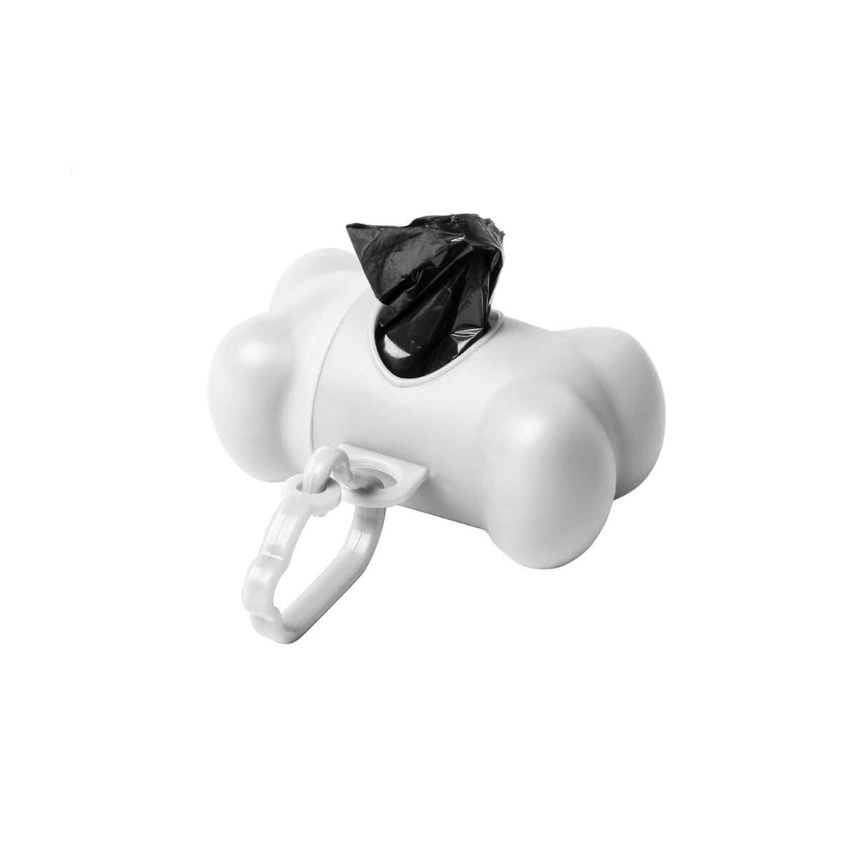 Gadżety dla zwierząt z logo – pobba woreczki na psie odchody AP781753-01__A Zabawny pojemnik na śmieci w kształcie kości z uchwytem, idealny gadżet na prezent.