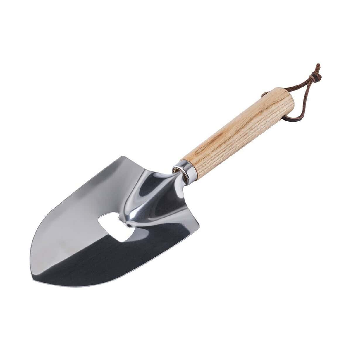 Gadżety do ogrodu z logo – łopatka ogrodowa, otwieracz do butelek V1557-16_AAA01 Żelazo ogrodowe z drewnianym uchwytem, narzędzie ogrodnicze, akcesoria ogrodowe, gadżety ogrodowe, prezent dla ogrodnika.