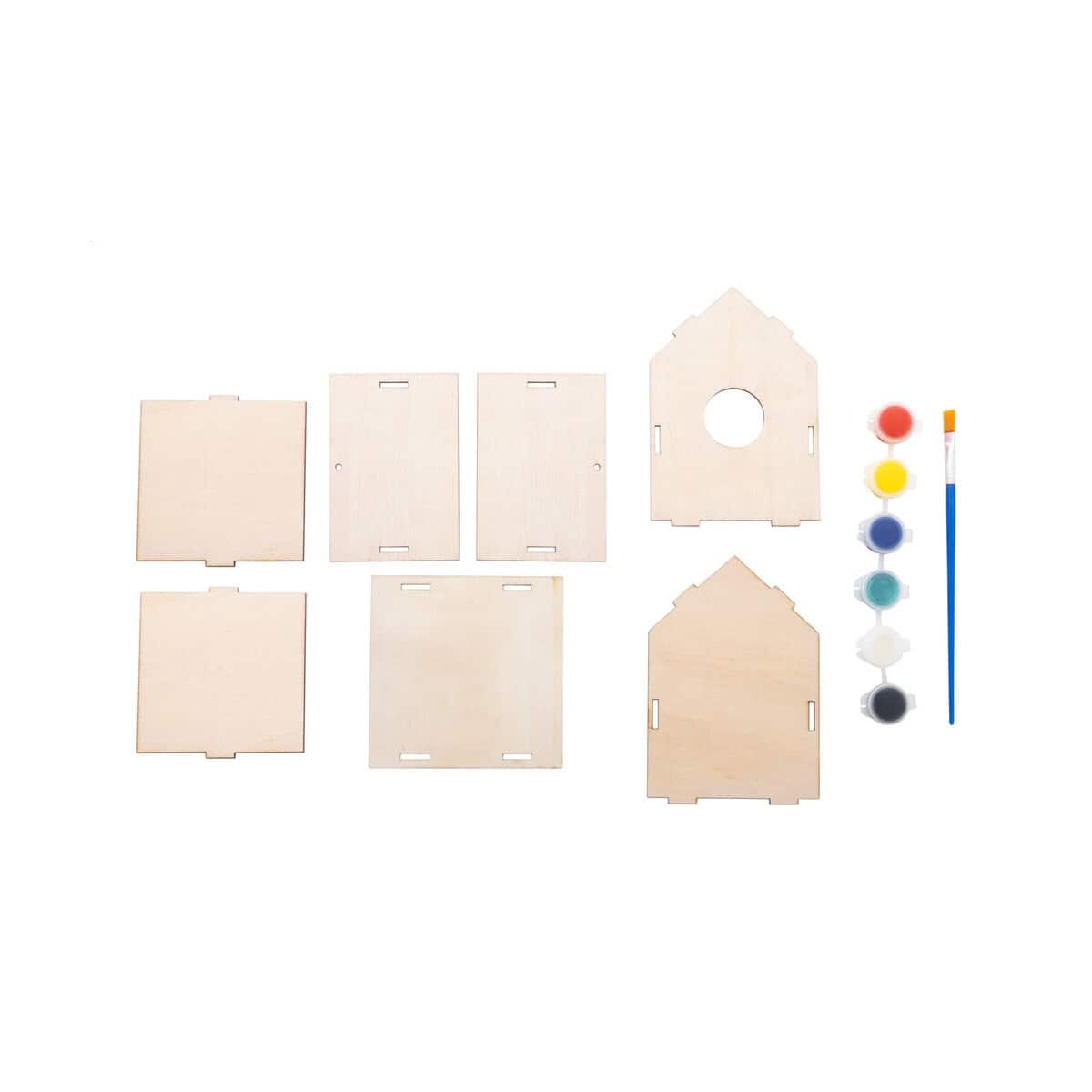 Gadżety do ogrodu z logo – titmice domek dla ptaków diy AP808157__A Drzewko do malowania zestaw z drewnianych elementów do dekoracji .