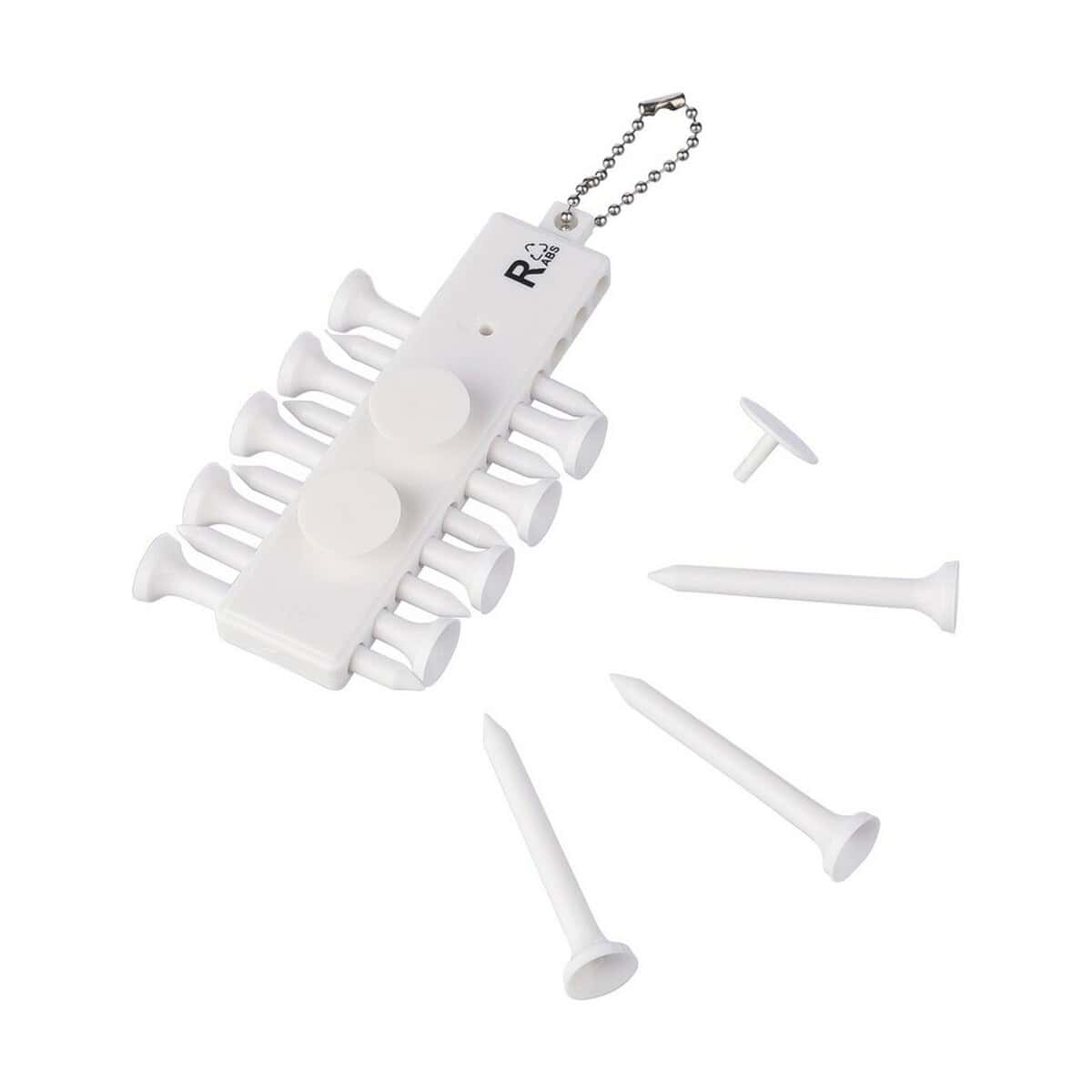 Gadżety golfowe z logo – zestaw kołków do golfa, 12 sztuk VA569-02_AAA03 Gadżet promocyjny na zamówienie, organizer z implantami i szpilkami do przypinania notatek.