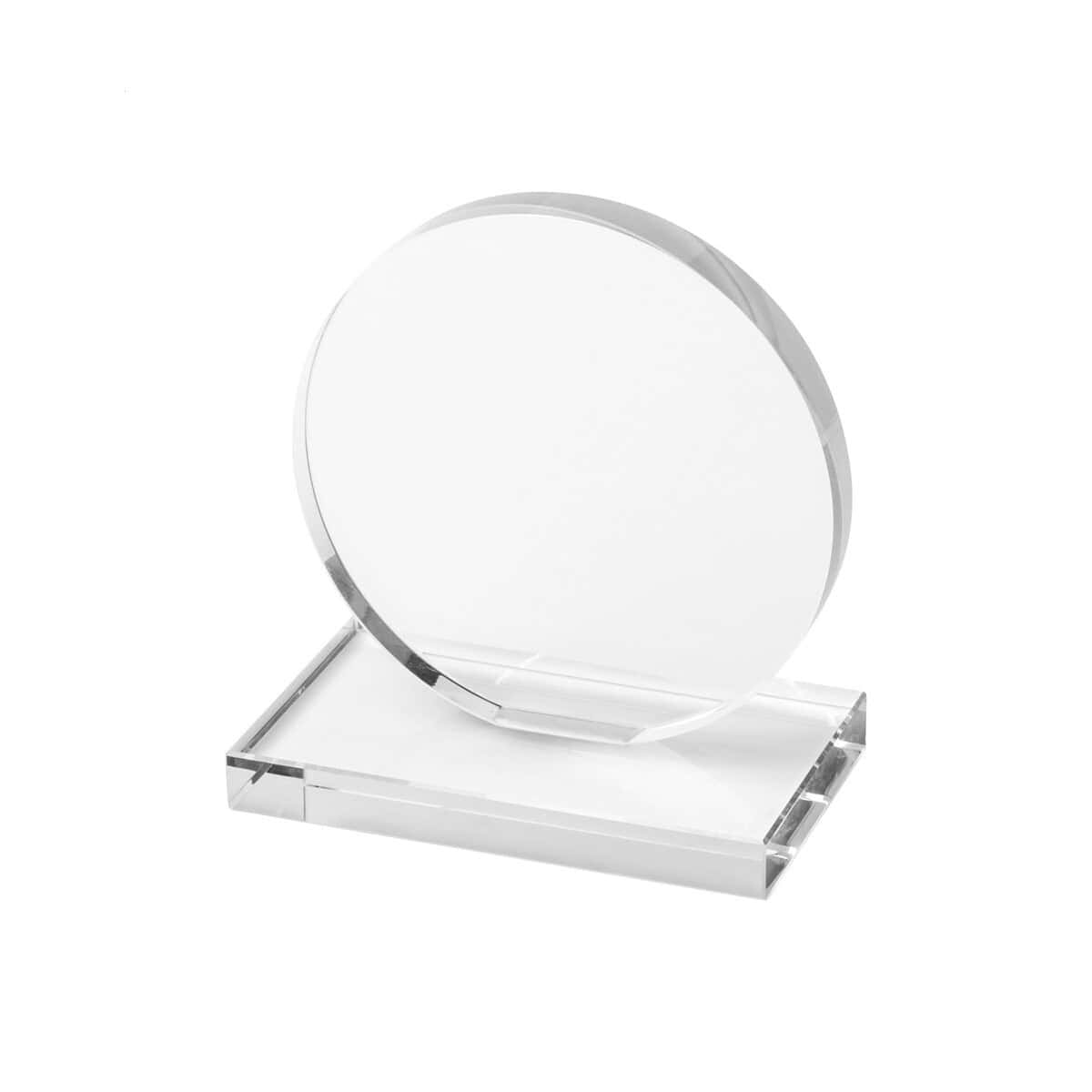 Gadżety na biurko z logo – contest trofeum AP781238 1. Lustrzany trophy z grawerem na biurko, akryl, elegancki prezent firmowy.