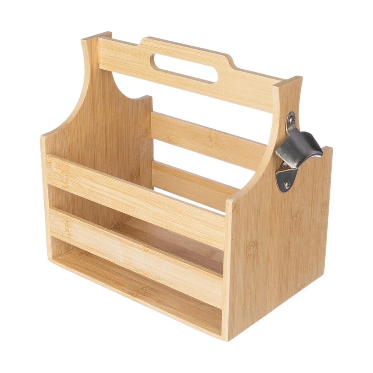 Drewniana półka na wino z uchwytem, naturalne wykończenie, idealne na prezent lub do dekoracji wnętrza.