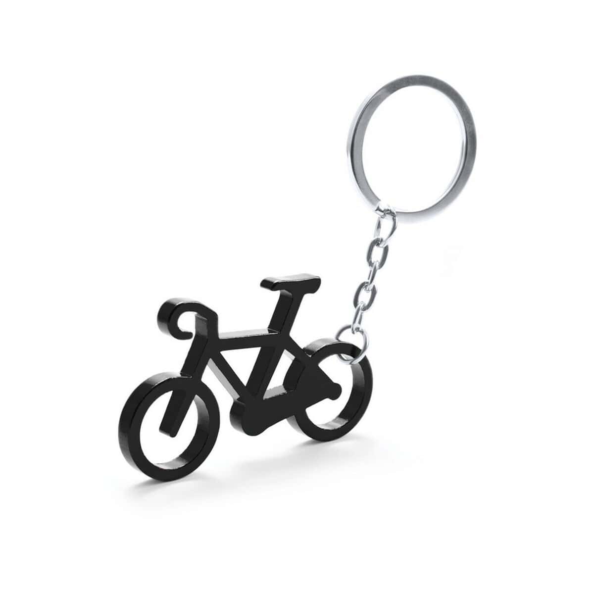 1. Brelok do kluczy z rowerem, czarny, modny gadżet sportowy i romantyczny szybki dodatek.