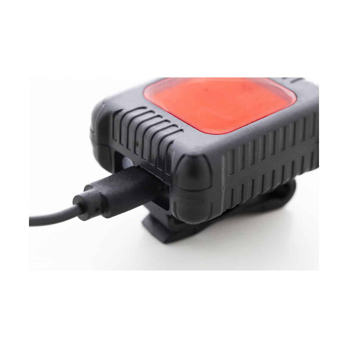 Gadżety rowerowe z logo – cobik zestaw lampek rowerowych z możliwością ładowania AP864103-10__CU2 Przenośny czujnik przemysłowy z czerwonym wskaźnikiem LED do zastosowań technicznych.