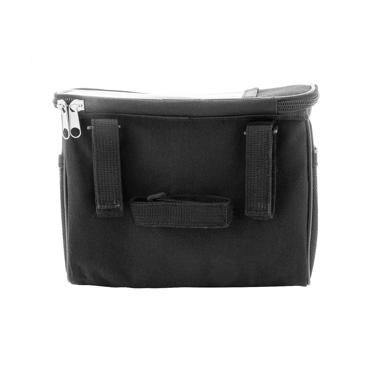 Gadżety rowerowe z logo – velofon plus torba na telefon komórkowy do roweru rpet AP800047-10__A Torba gadżety reklamowe z zamkiem na zamek błyskawiczny.