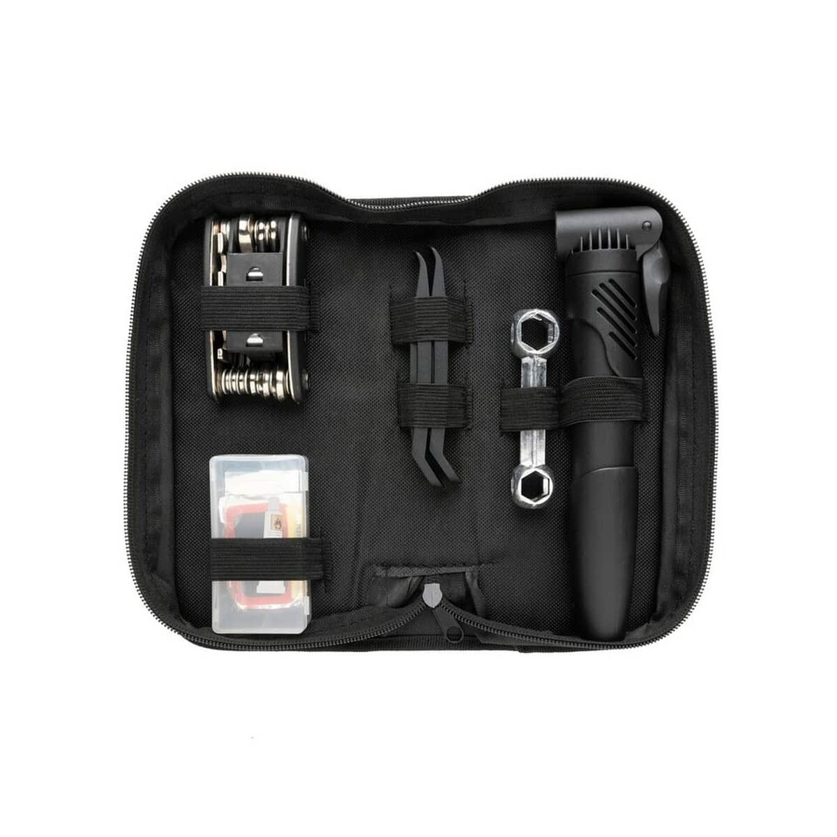 Gadżety rowerowe z logo – zestaw naprawczy do roweru P416.351__B_4 1. Przenośny zestaw narzędzi rowerowych z torbą na akcesoria.