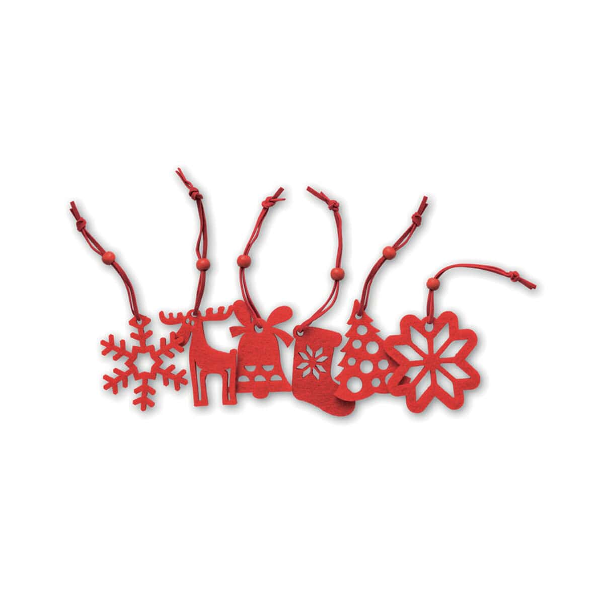 Kolorowe zawieszki bożonarodzeniowe z filcu na sznurku, świąteczne gadżety, dekoracje na prezent, świąteczne ozdoby.