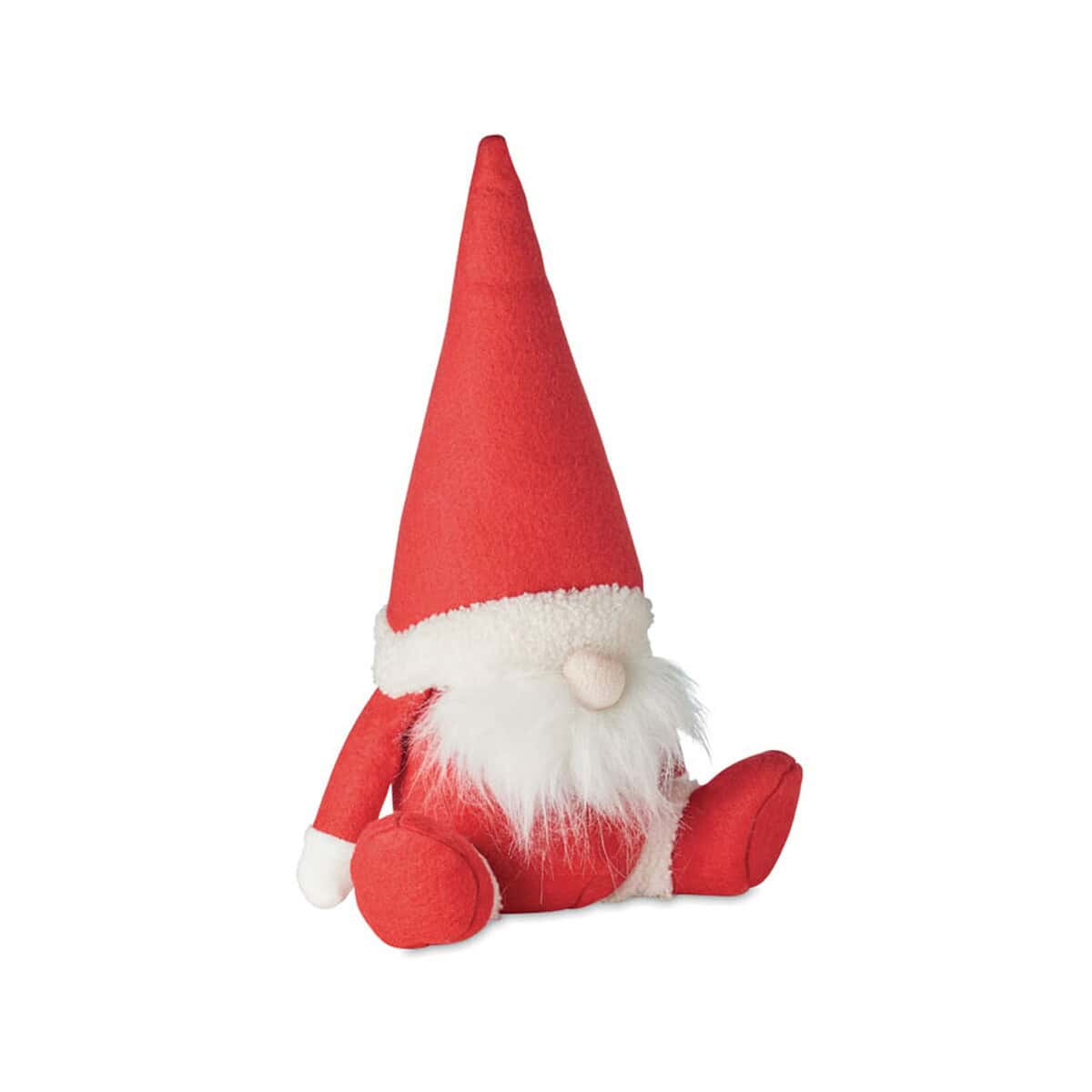 Czarowna dekoracja świąteczna w kształcie elfiego krasnoluda z czerwonym czapką i białą brodą, idealna na Boże Narodzenie.