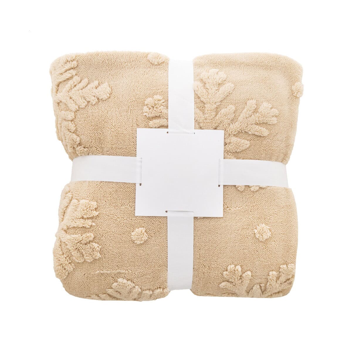 Gadżety świąteczne z logo – valsatra koc świąteczny rpet AP861013-00 Miękki ręcznik z pomponami, elegancki nurek dekoracyjny na prezent, luksusowe gadżety do domu.