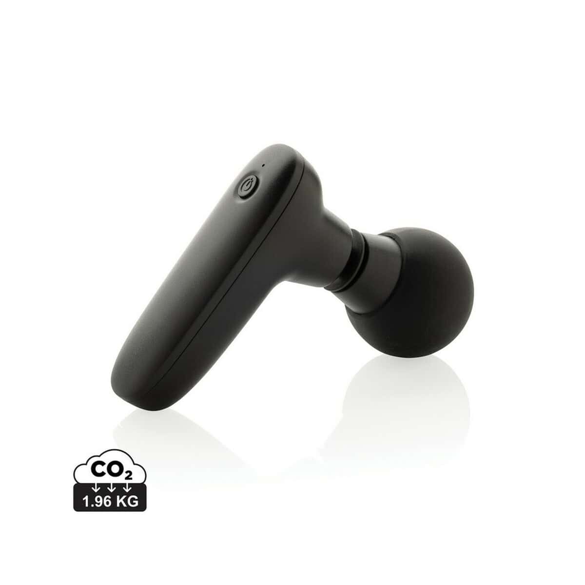 Gadżety treningowe z logo – pistolet do masażu, masażer mięśni P457.0101__S_0 Przenośny masażer do mięśni, akumulator, czarny, relaksacja, gadżet wellness.