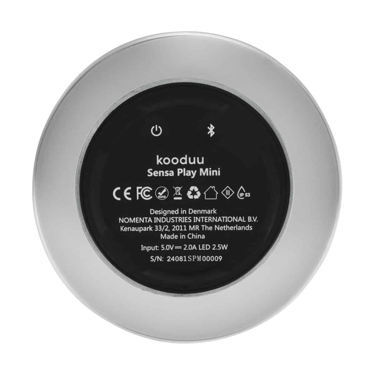 Głośniki z logo – kooduu sensa play mini przenośny głośnik jbl i lampa 12445101_d1 Stylowy głośnik Bluetooth Kooduu Sensa Play Mini, nowoczesny gadżet speakers.