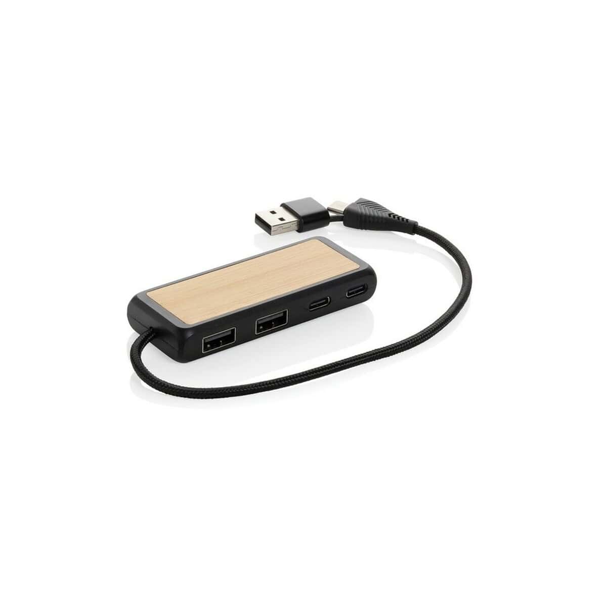 Uniwersalny koncentrator USB-C z podświetleniem i wieloma portami.