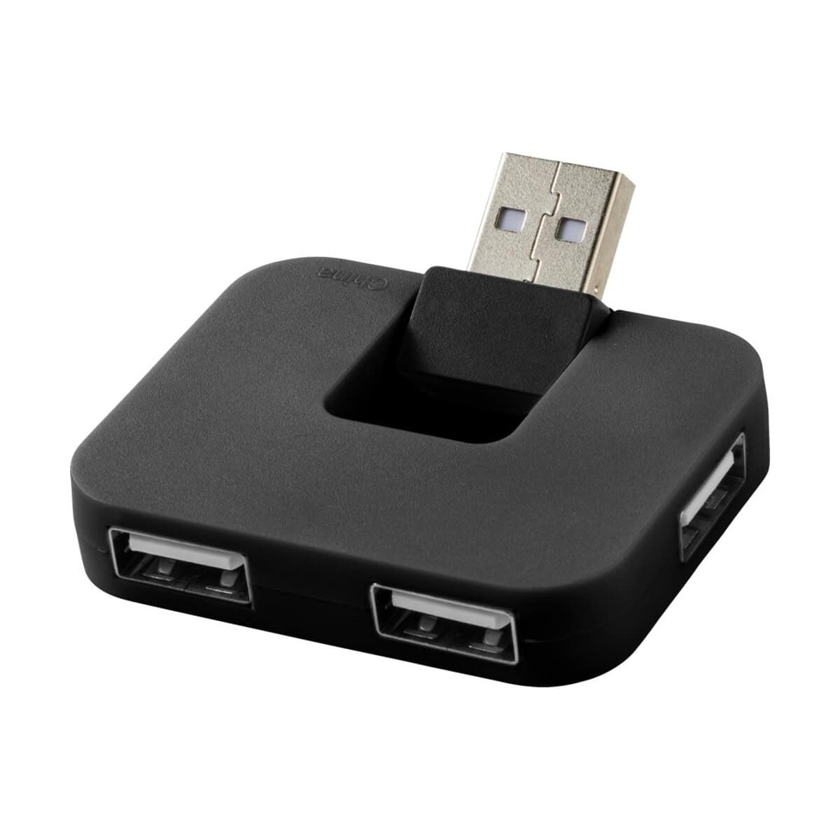 Uniwersalny rozdzielacz USB z 3 portami USB i wejściem typu USB-C. Idealny gadżet reklamowy do biura i domu.