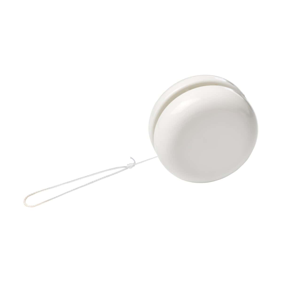 Brelok do mocowania na telefon z lina, biały, personalizowany gadżet reklamowy.