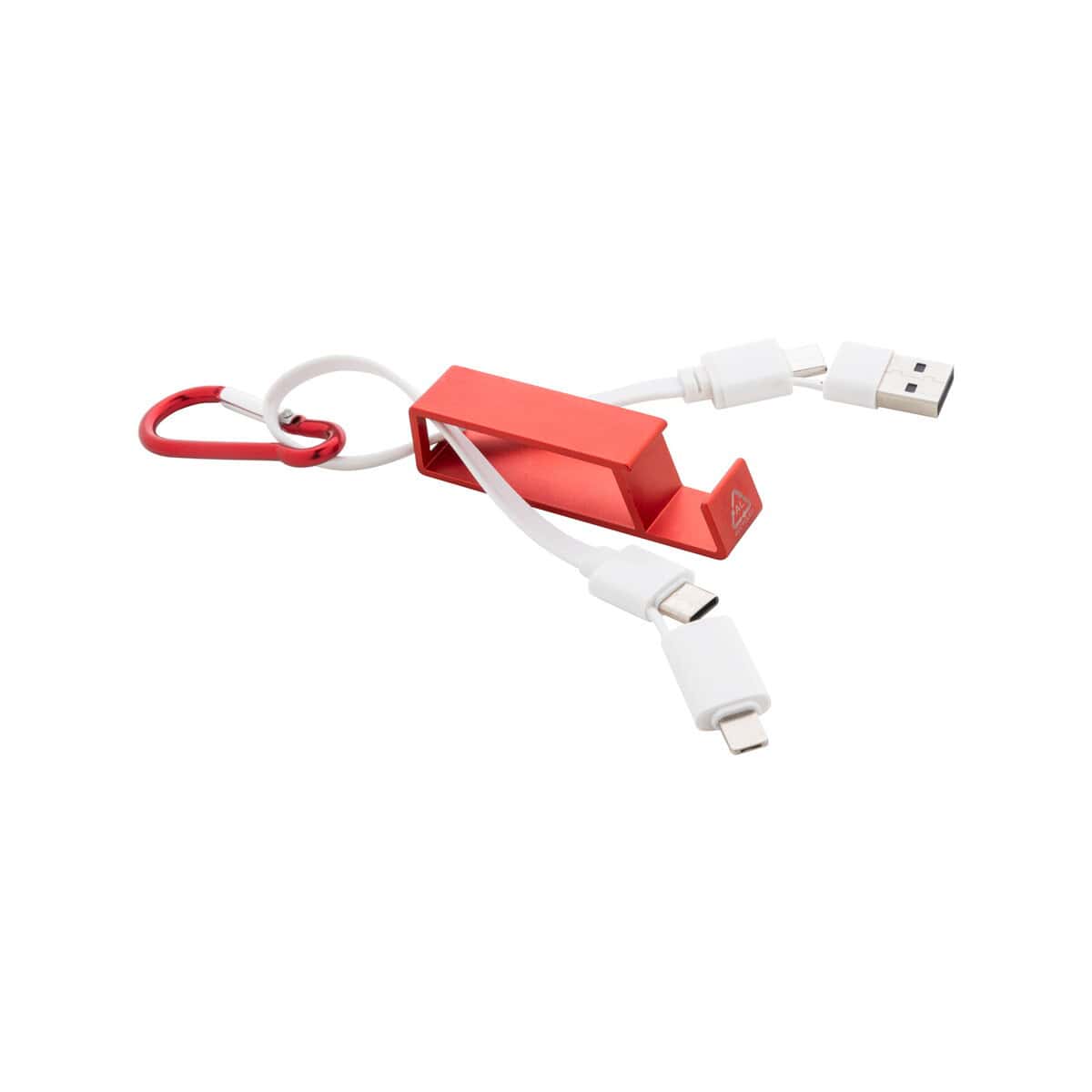 Kable USB z logo – cappy kabel usb do ładowania AP864058-05__D Klucz USB-C z zawieszką, praktyczne gadżety promocyjne, nadruk reklamowy, gadżety biurowe.