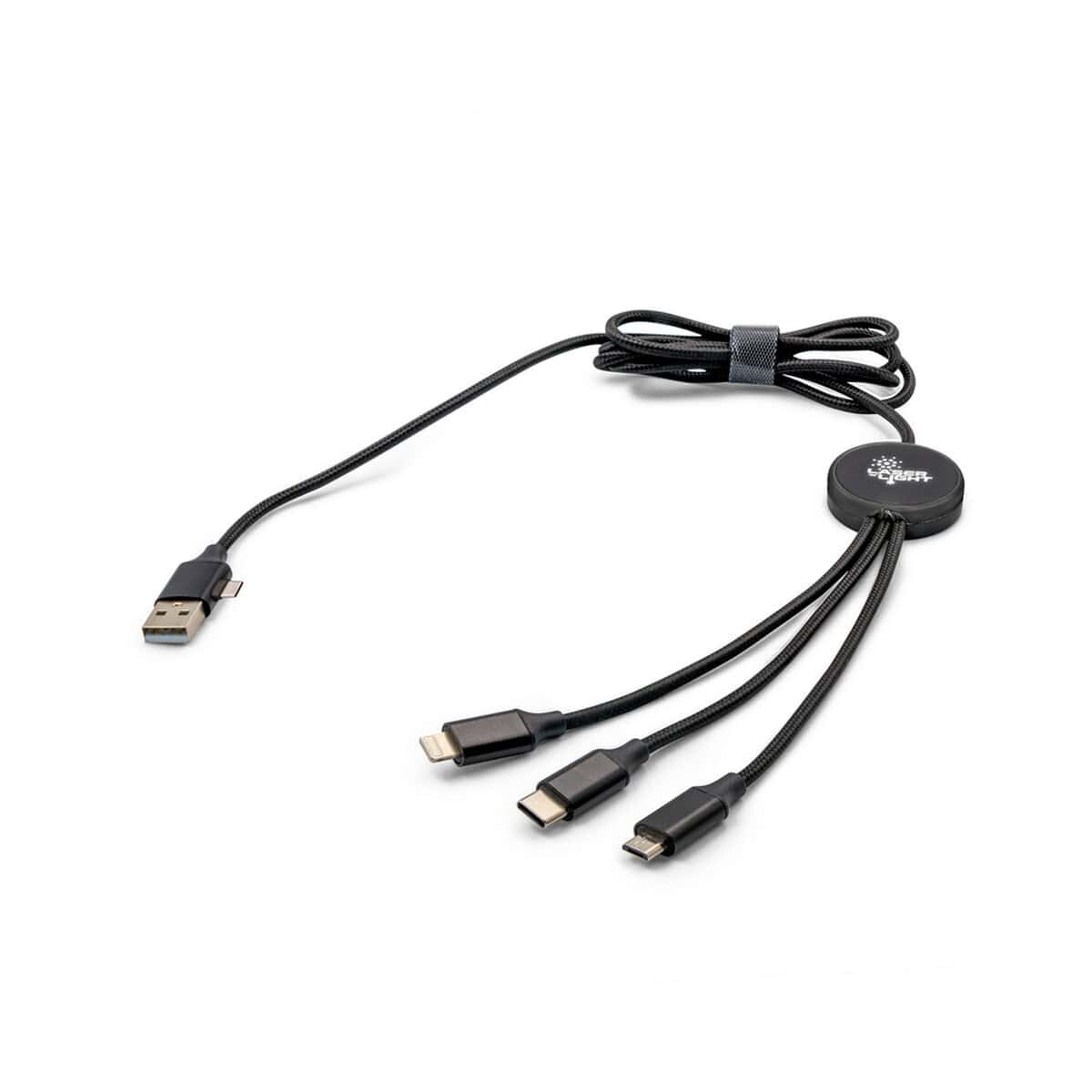 ładowarka wielogabinet USB-C z kablem dla gadżetów elektronicznych.