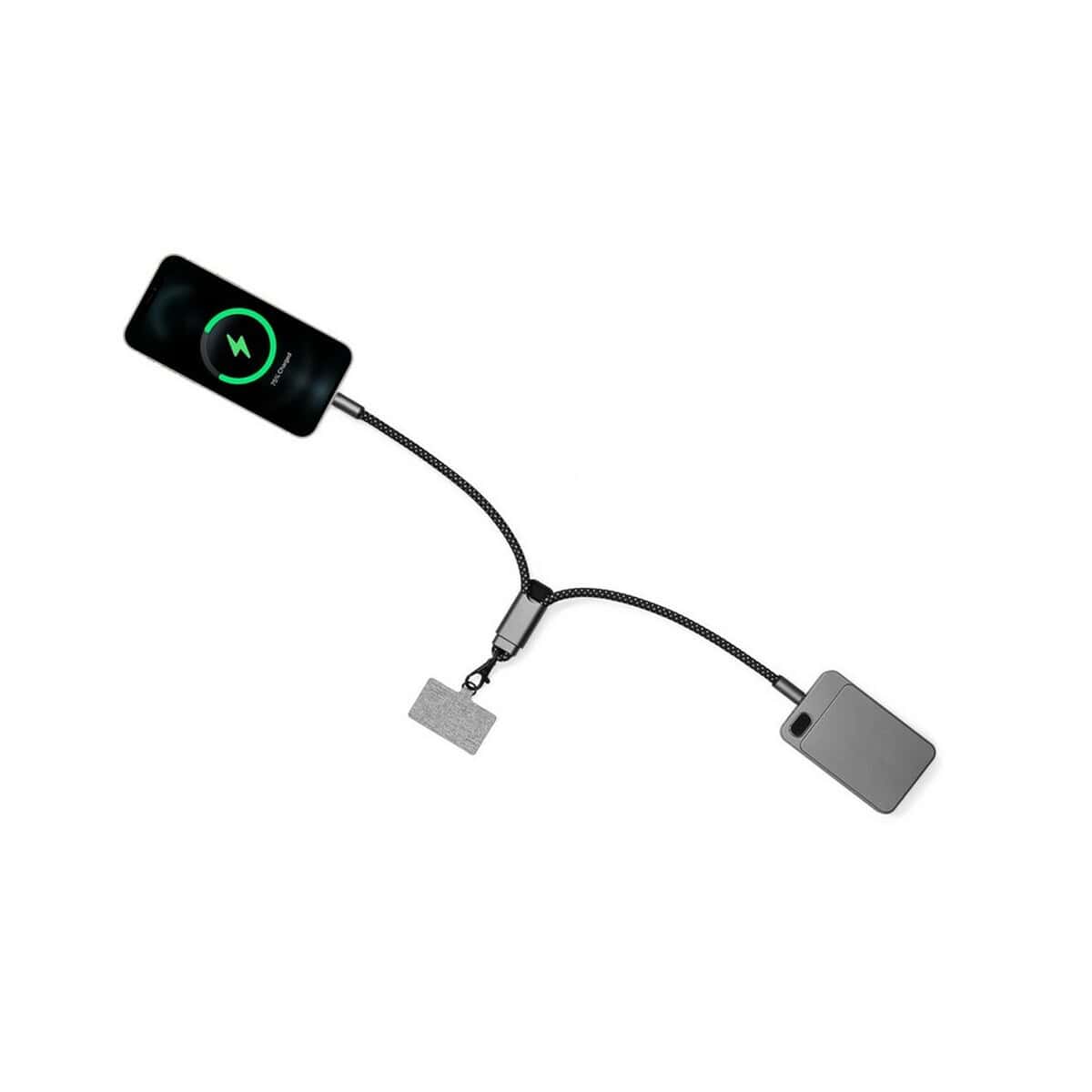 Kable USB z logo – kabel do ładowania i synchronizacji brandcharger lany wristband charge VA554-15_AAA02 Powerbank z kablem do ładowania urządzeń elektronicznych, nowoczesne gadżety tech, przenośny akumulator dla smartfonów.