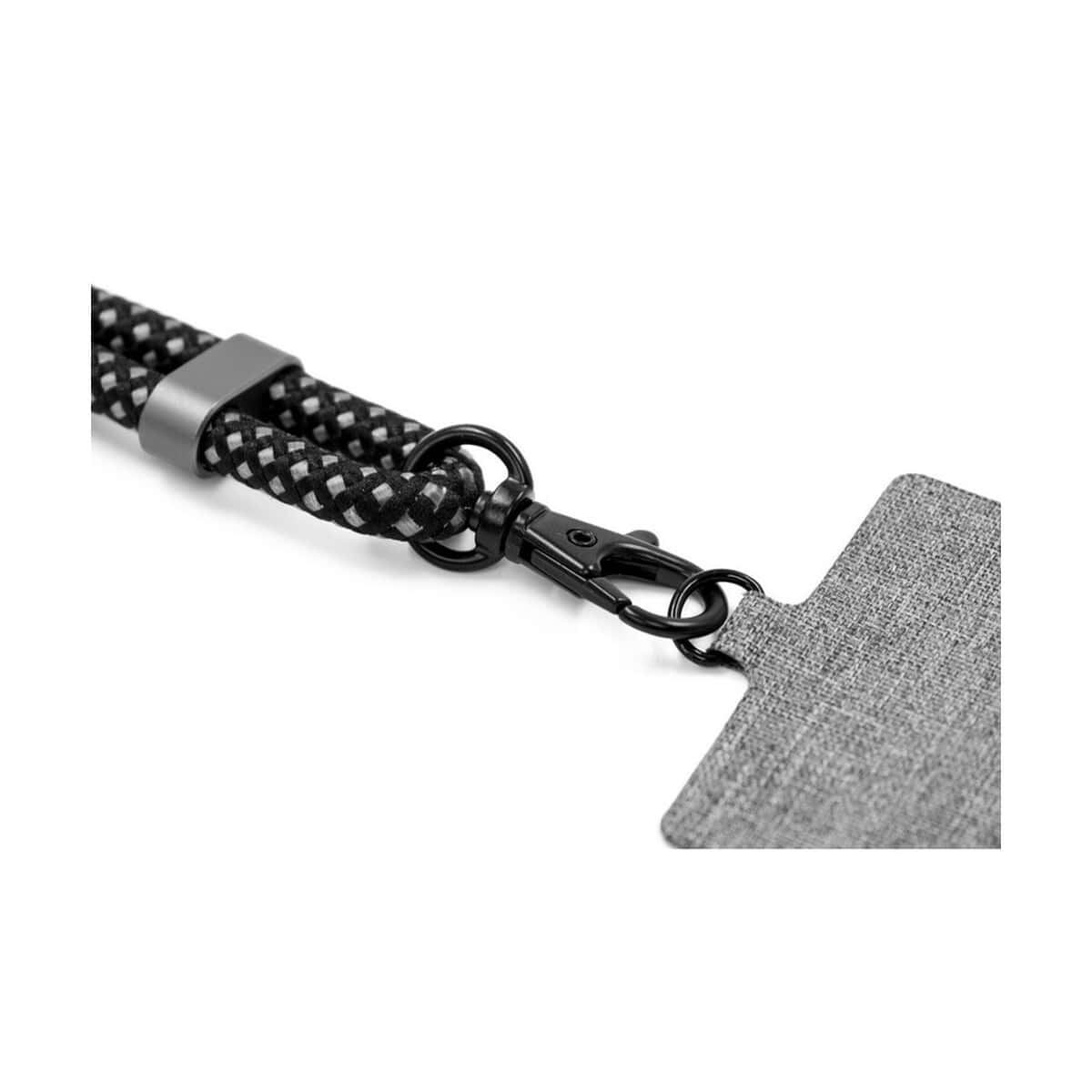 Kable USB z logo – kabel do ładowania i synchronizacji brandcharger lany wristband charge VA554-15_IDE04 2. Estetyczny brelok do kluczy z czarno-szarym slabkiem i łatwą do przypięcia zawieszką.