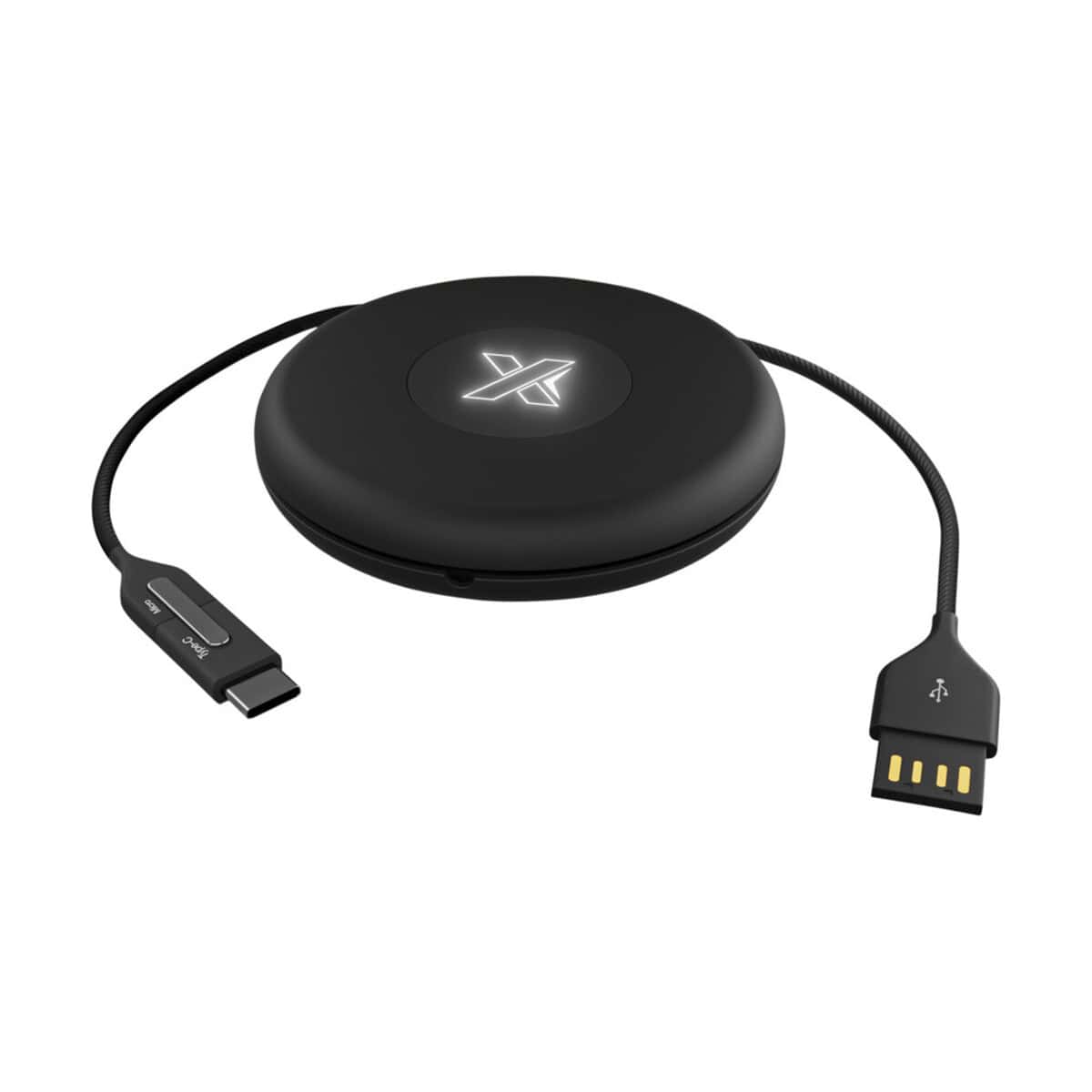 ładowarka bezprzewodowa na USB-C, czarna, z wyświetlaczem LED, szybkie ładowanie, akcesoria elektroniczne.
