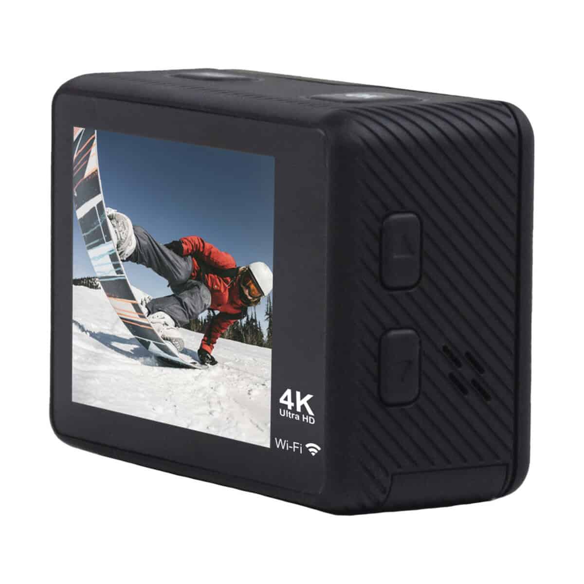 Kamery z logo – prixton dv670 kamera sportowa 4k z dwoma ekranami 2pa17390_e2 Kodak powieszony na czarnym etui, silny i wytrzymały gzőrnik, nowoczesne gadżety, idealne upominki, najwyższa jakość gadżetów, gadżety promocyjne różnych typów.