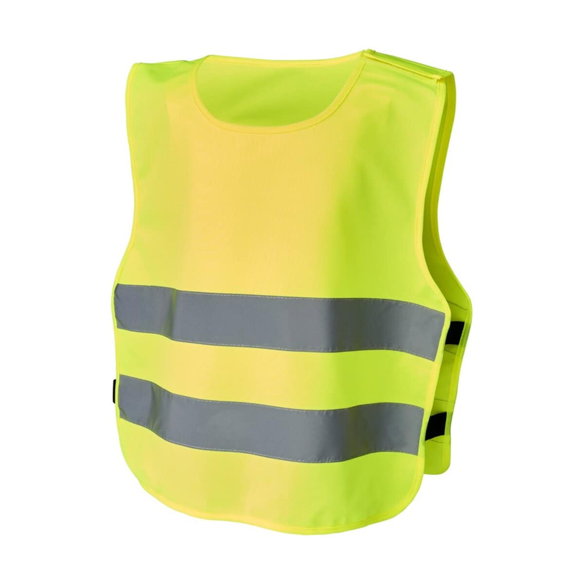 Żółta odblaskowa kamizelka bezpieczeństwa z paskami odblaskowymi do ochrony w pracy.