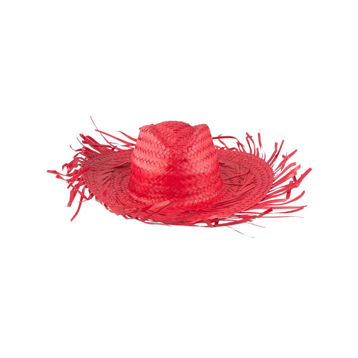 Kapelusze z logo – cevra sombrero AP761984-05 Słomiany sombrero czerwony na lato i imprezy promocyjne.