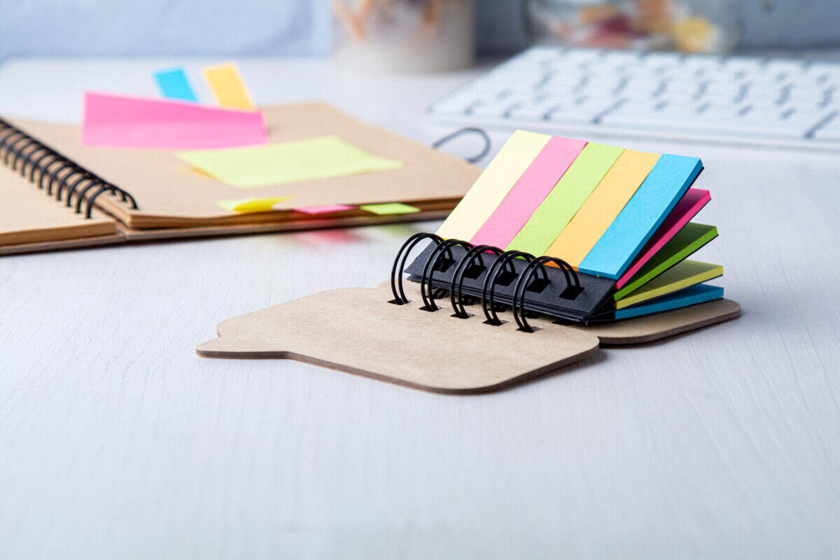 Karteczki samoprzylepne z logo – citrus karteczki na notatki AP781778__DG1 Kolorowe zakładki i notesy na biurko, idealne do organizacji i personalizacji.