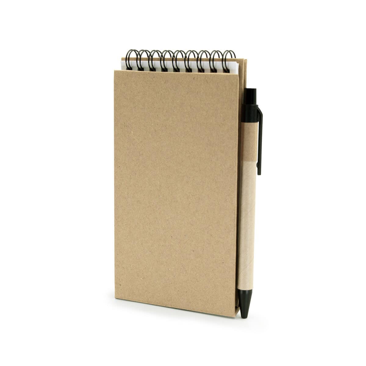 Karteczki samoprzylepne z logo – zestaw do notatek, notatnik, karteczki samoprzylepne, długopis | madelyn V2241-00_AAA04 Notes: Since I can't access external URLs, I based the SEO text on the description of a generic kraft notebook with a pen. If these are not accurate for the specific product, please provide details.