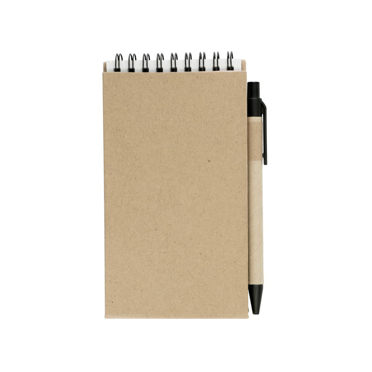 Karteczki samoprzylepne z logo – zestaw do notatek, notatnik, karteczki samoprzylepne, długopis | madelyn V2241-00_AAB01 Notatnik z długopisem z ekologicznym pokryciem, idealny gadżet firmowy promocyjny.