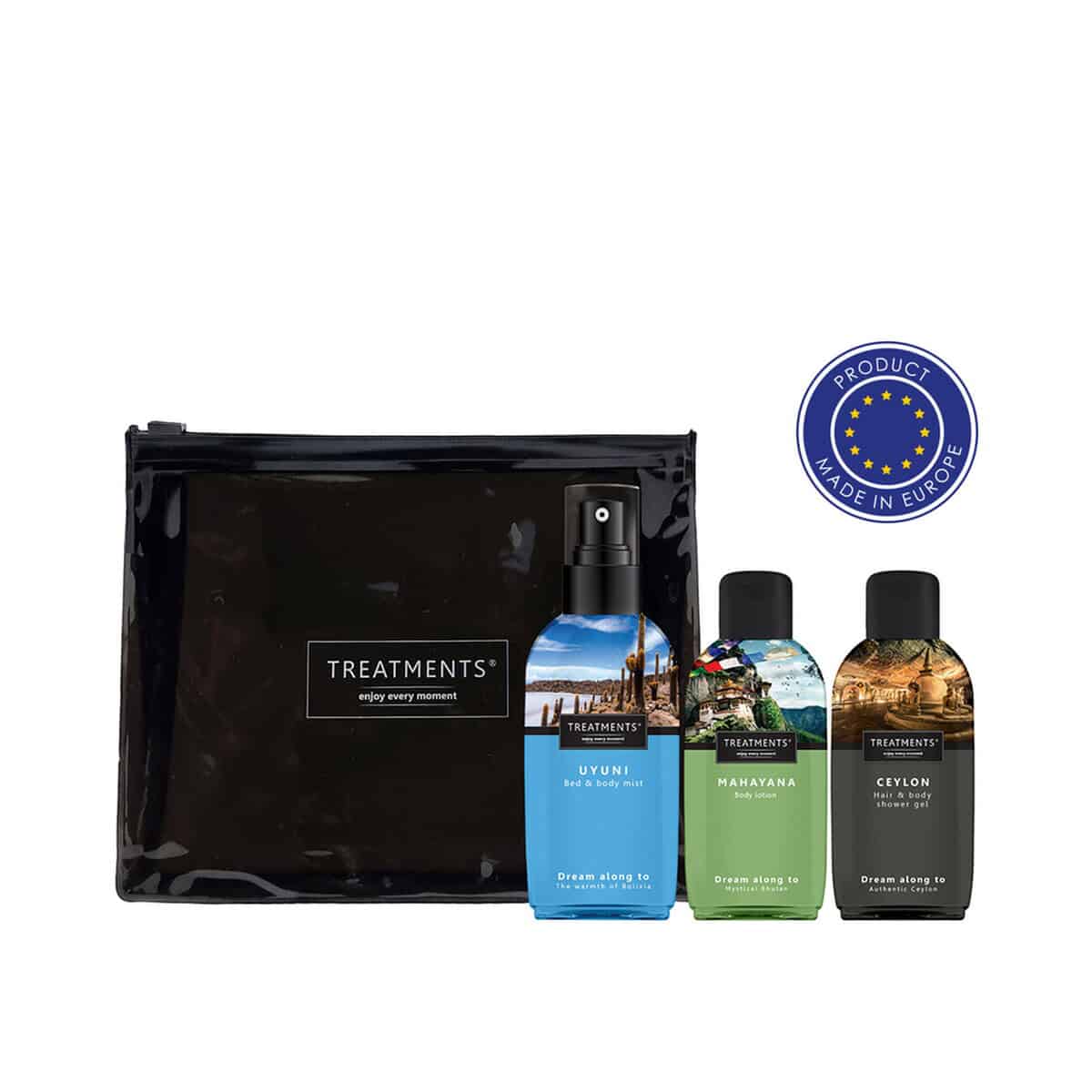 Kosmetyczki z logo – zestaw kosmetyków podróżnych treatments VTR02-99_AAA00 Limited to 100 characters: Zestaw kosmetyków podróżnych z naturalnych składników – idealny na prezent.