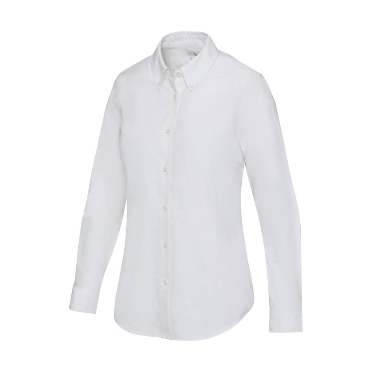 Koszule z logo – sphene koszula damska typu oxford 3950101 Biała koszula damska z długim rękawem, elegancka i klasyczna, idealna na różne okazje.