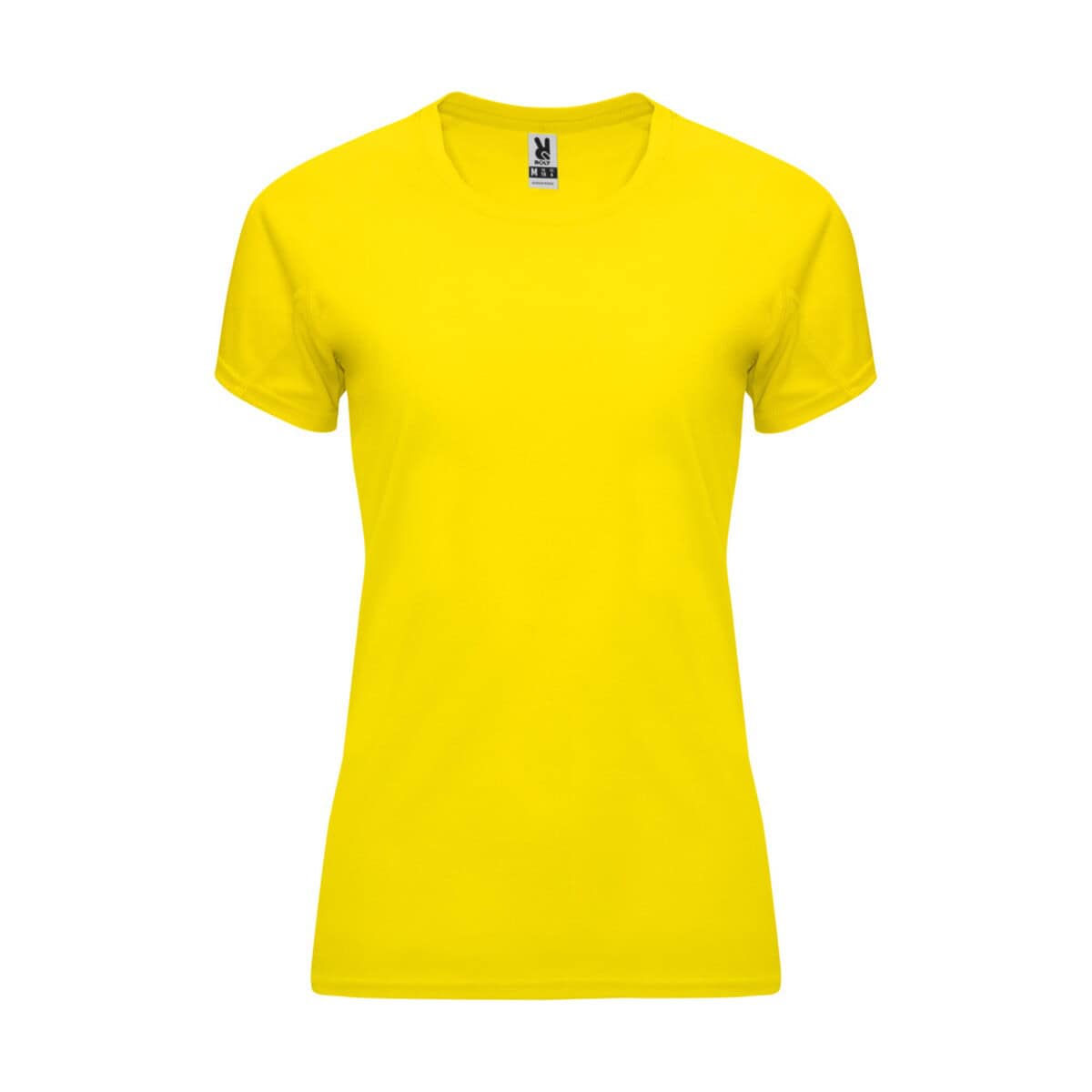 Żółta koszulka typu basic, t-shirt damski i męski na gadżety promocyjne i firmowe.